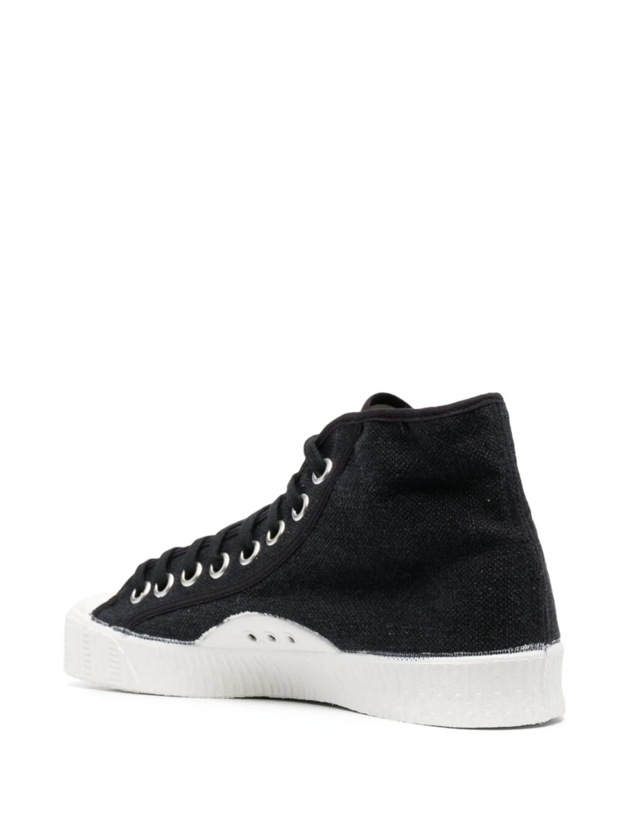 Sneakers SPALWART negri din material textil - Img 3