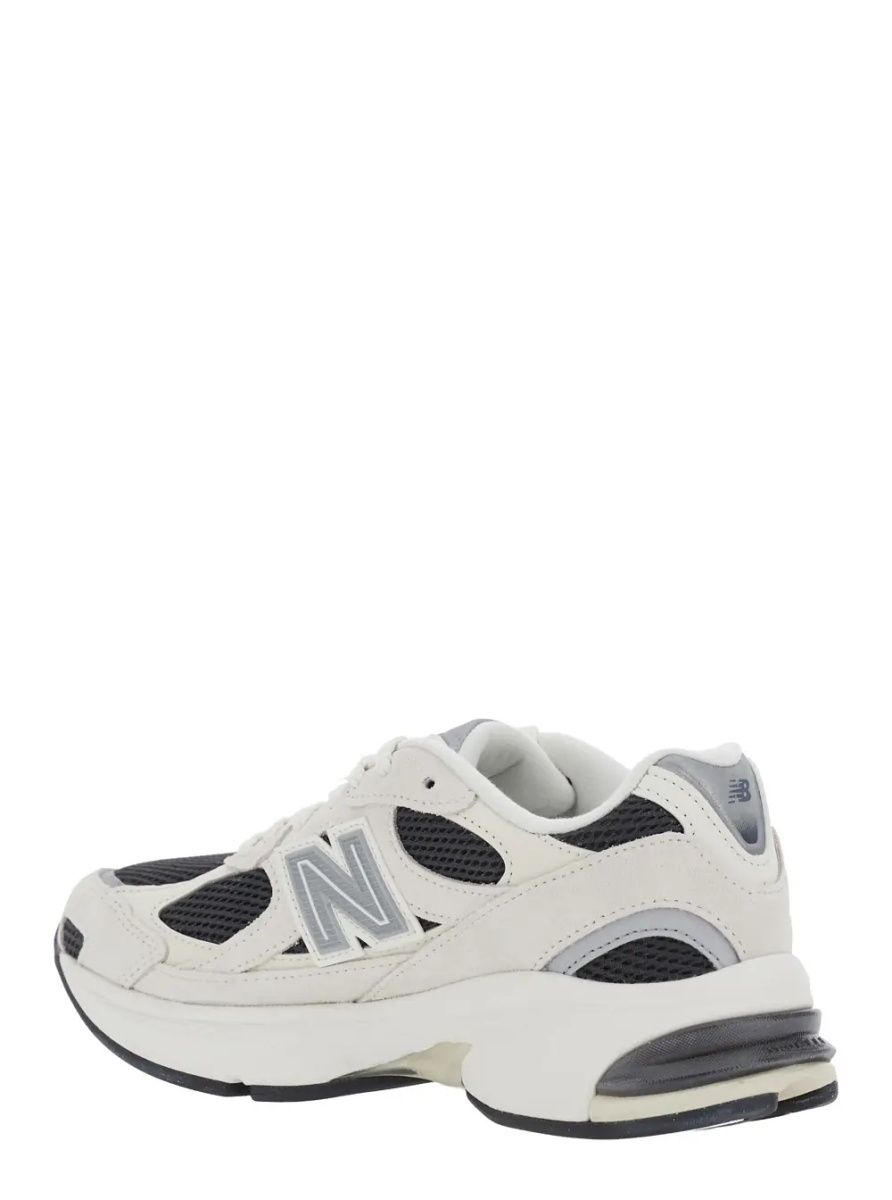 Sneakers 'U2010' Beige Low Top Sneakers with Logo Patch on the Side in Leather and Fabric Unisex - Img 3