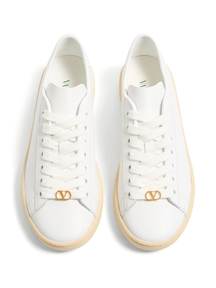 Sneakers Valentino Garavani albi din piele - Img 4