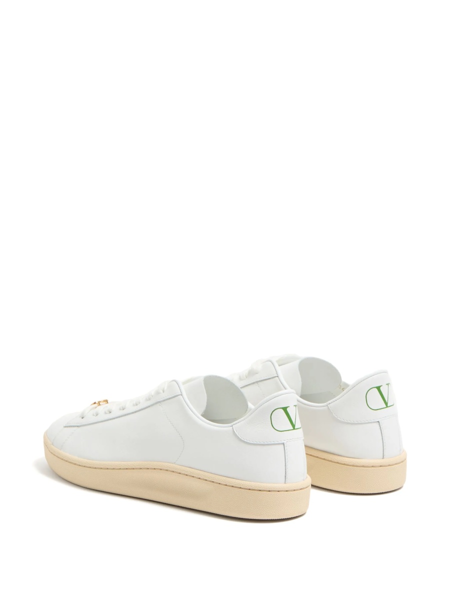 Sneakers Valentino Garavani albi din piele - Img 3