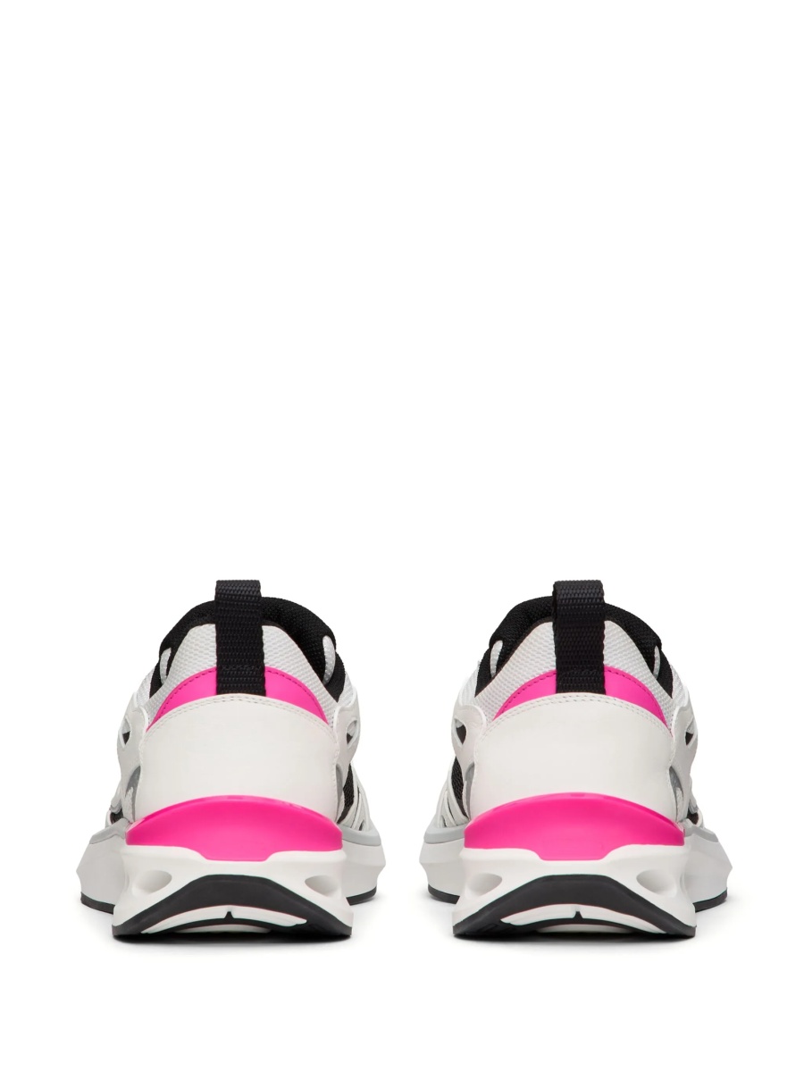Sneakers Valentino Garavani albi din polyester si vascoza - Img 3