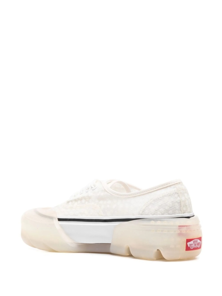 Sneakers Vans albi din material textil - Img 3