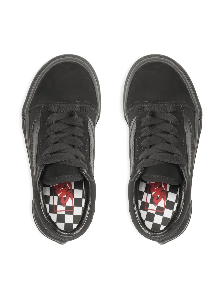 Sneakers Vans negri din piele si material textil - Img 4