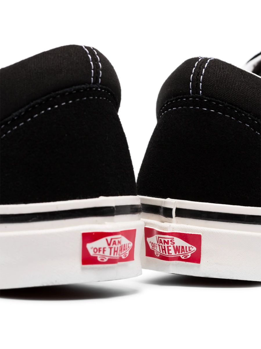 Sneakers Vans Old Skool negri din piele si piele intoarsa - Img 3