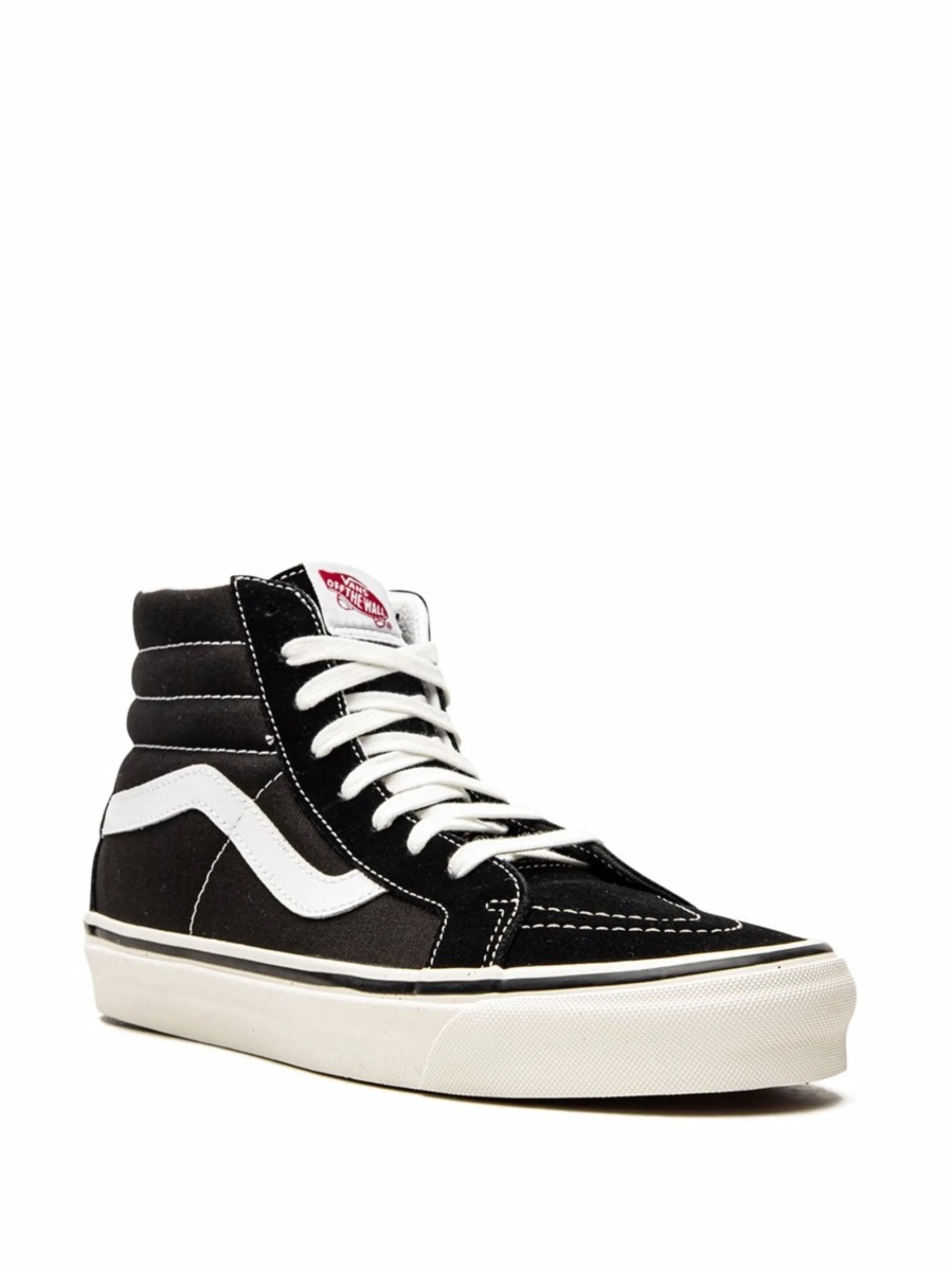 Sneakers Vans Sk8-Hi negri din material textil - Img 2