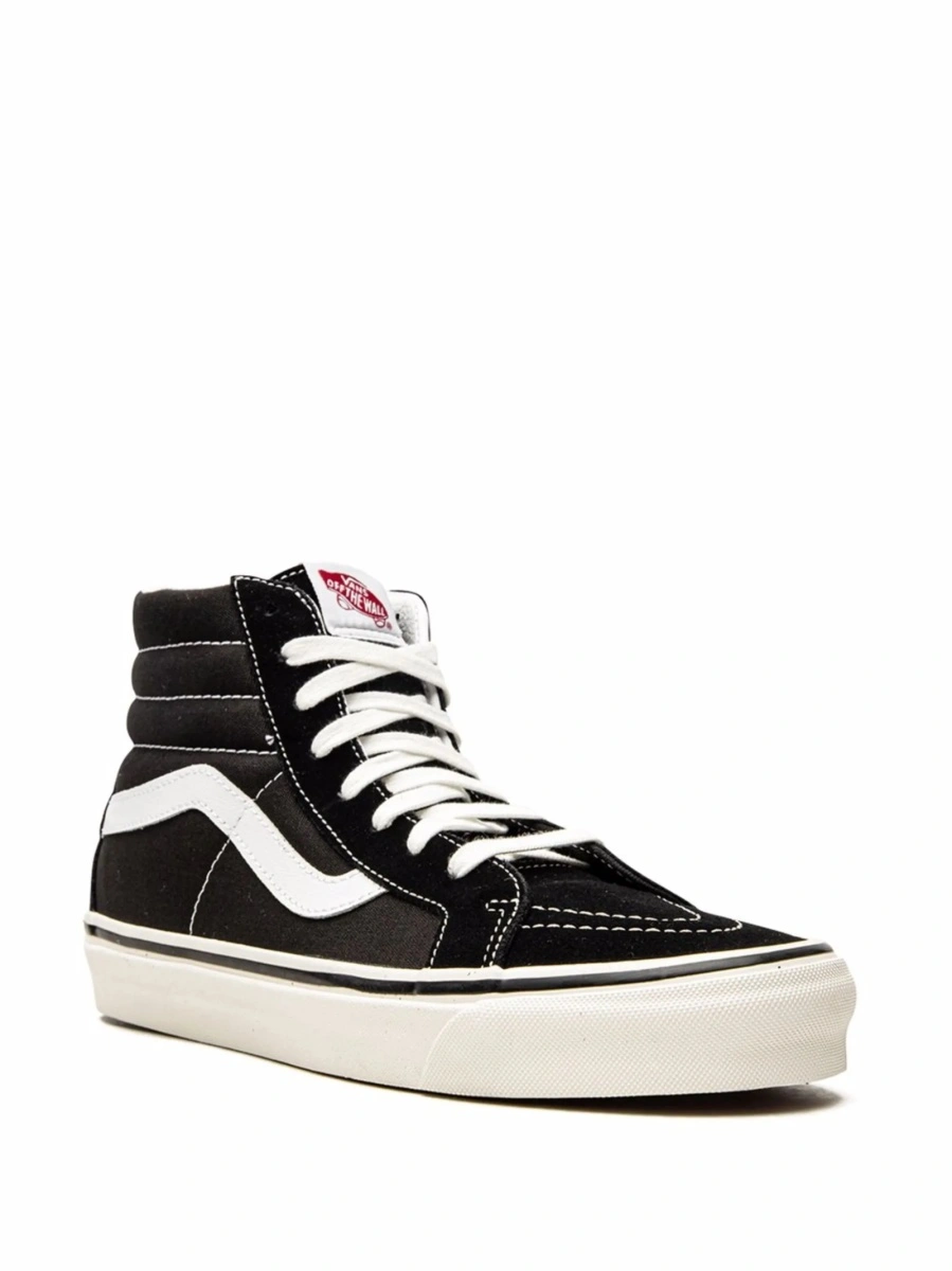 Sneakers Vans Sk8-Hi negri din material textil - Img 2