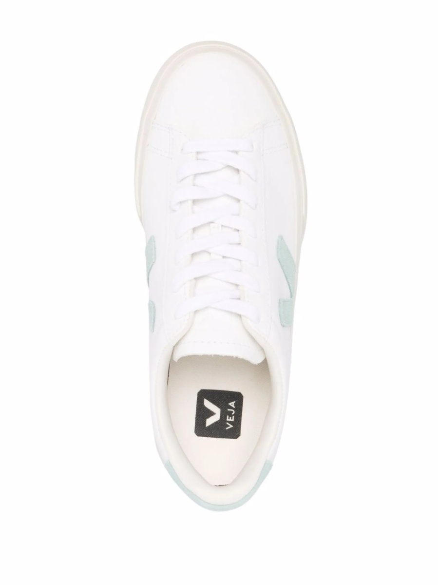 Sneakers VEJA albi din piele si piele intoarsa - Img 4