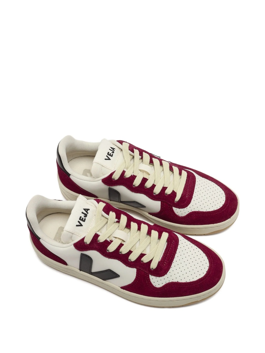 Sneakers VEJA rosii din piele si piele intoarsa - Img 2