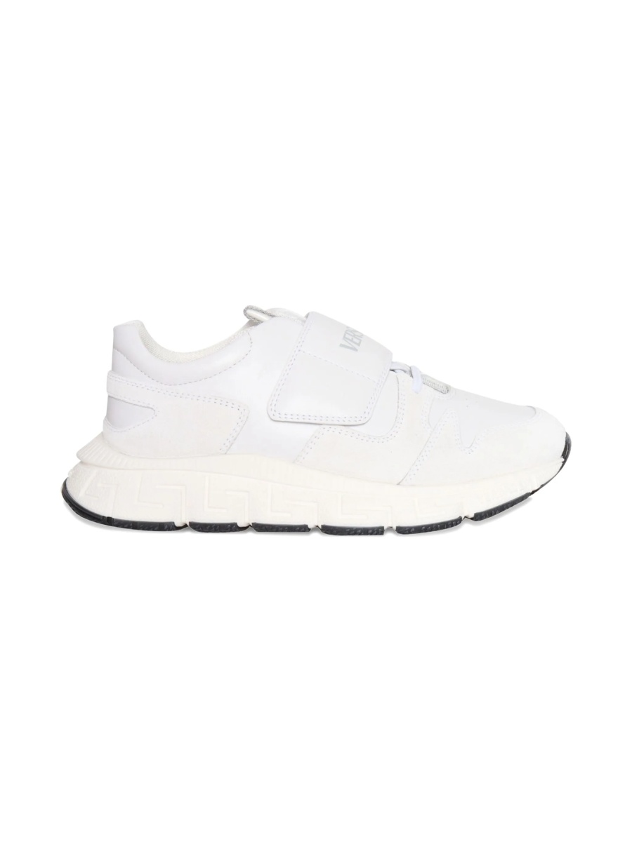 Sneakers Versace albi din piele si polyester - Img 2