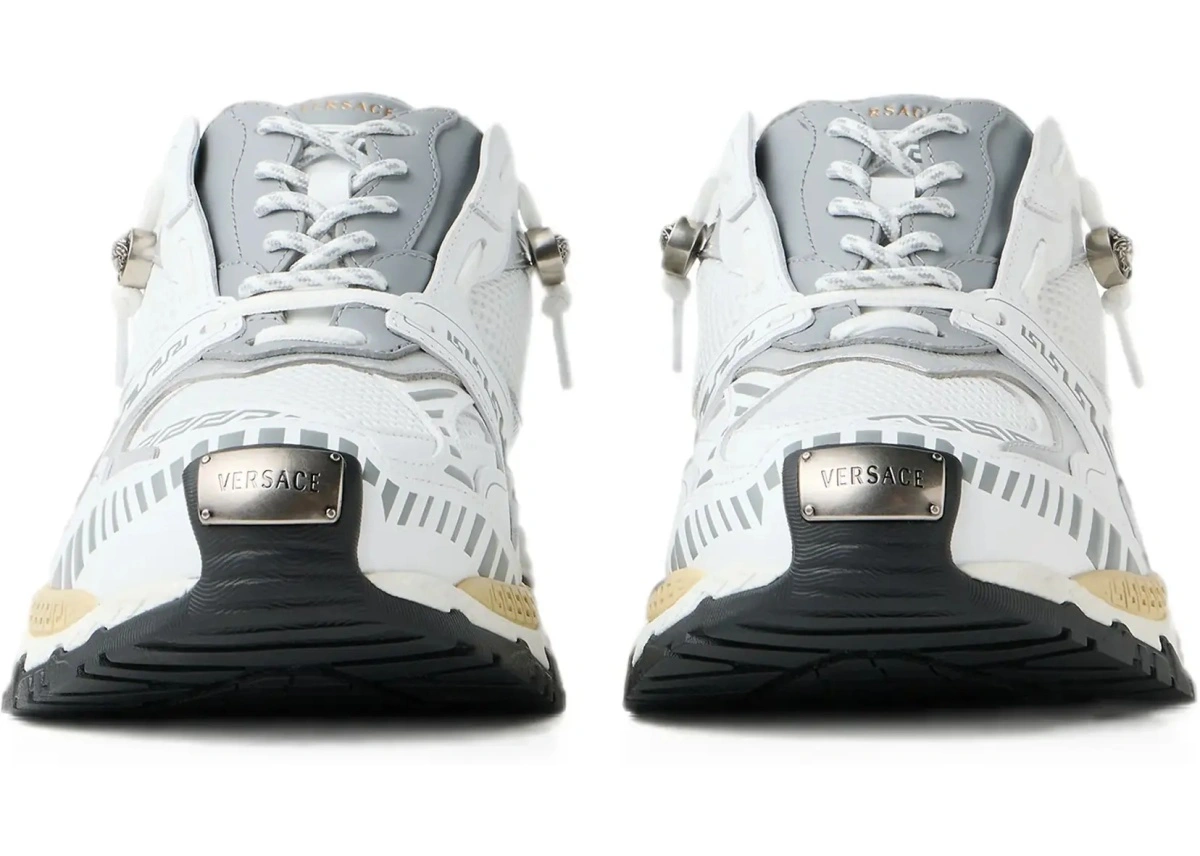 Sneakers Versace multicolor din mesh si piele - Img 5