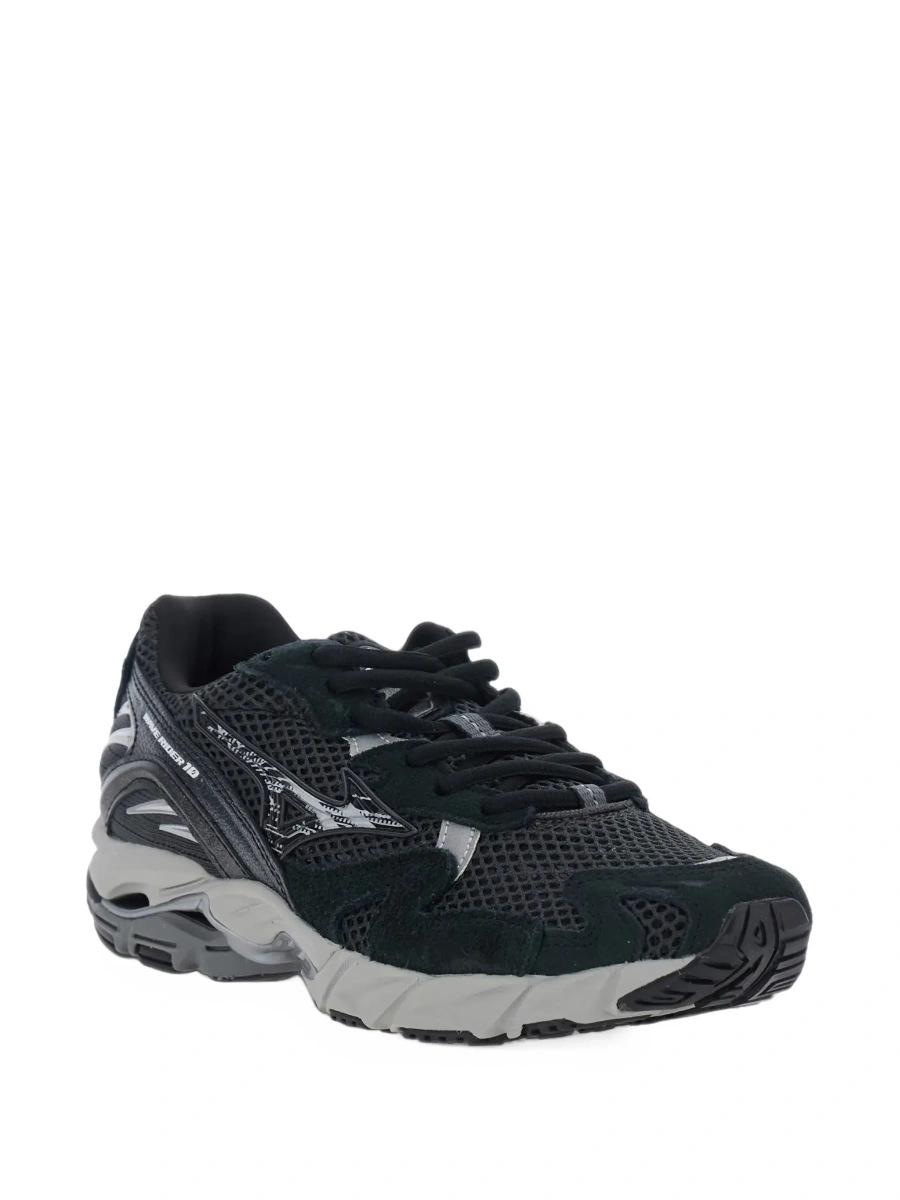 Sneakers 'WAVE RIDER' Black Sneaker with side logo and suede inserts in Tech Fabric unisex - Img 5