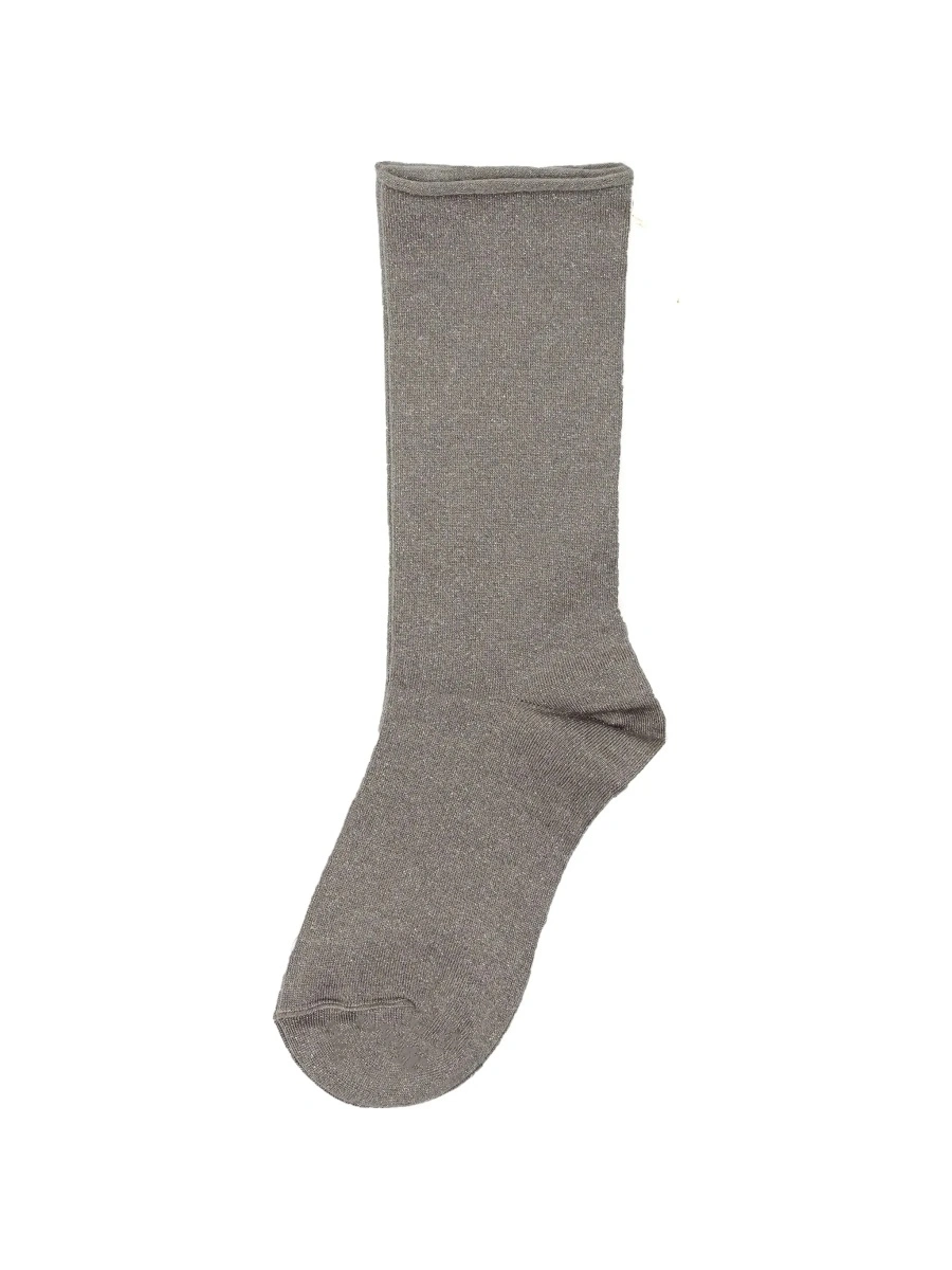 Sosete Brunello Cucinelli gri din casmir si matase - Img 5