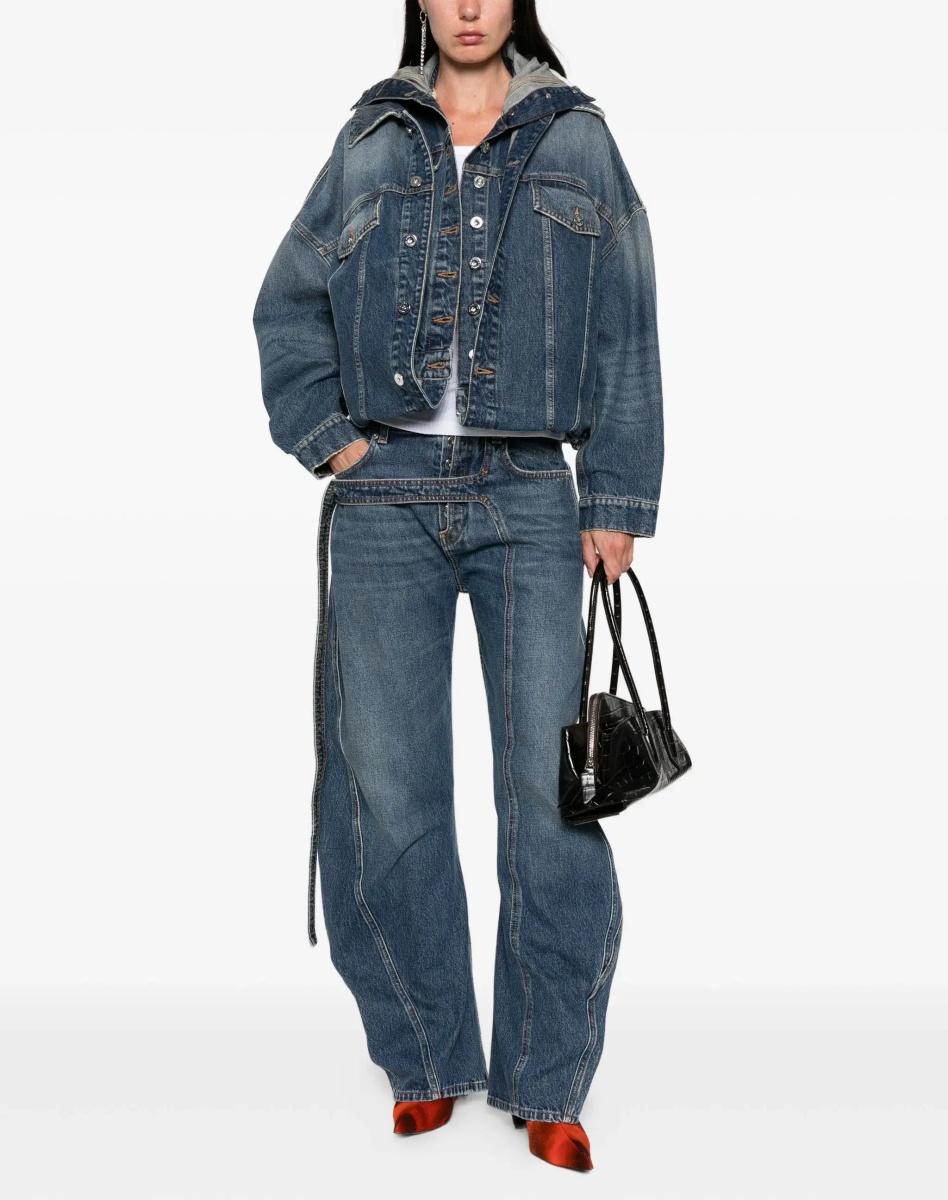 Strap Jeans In Denim - Img 2