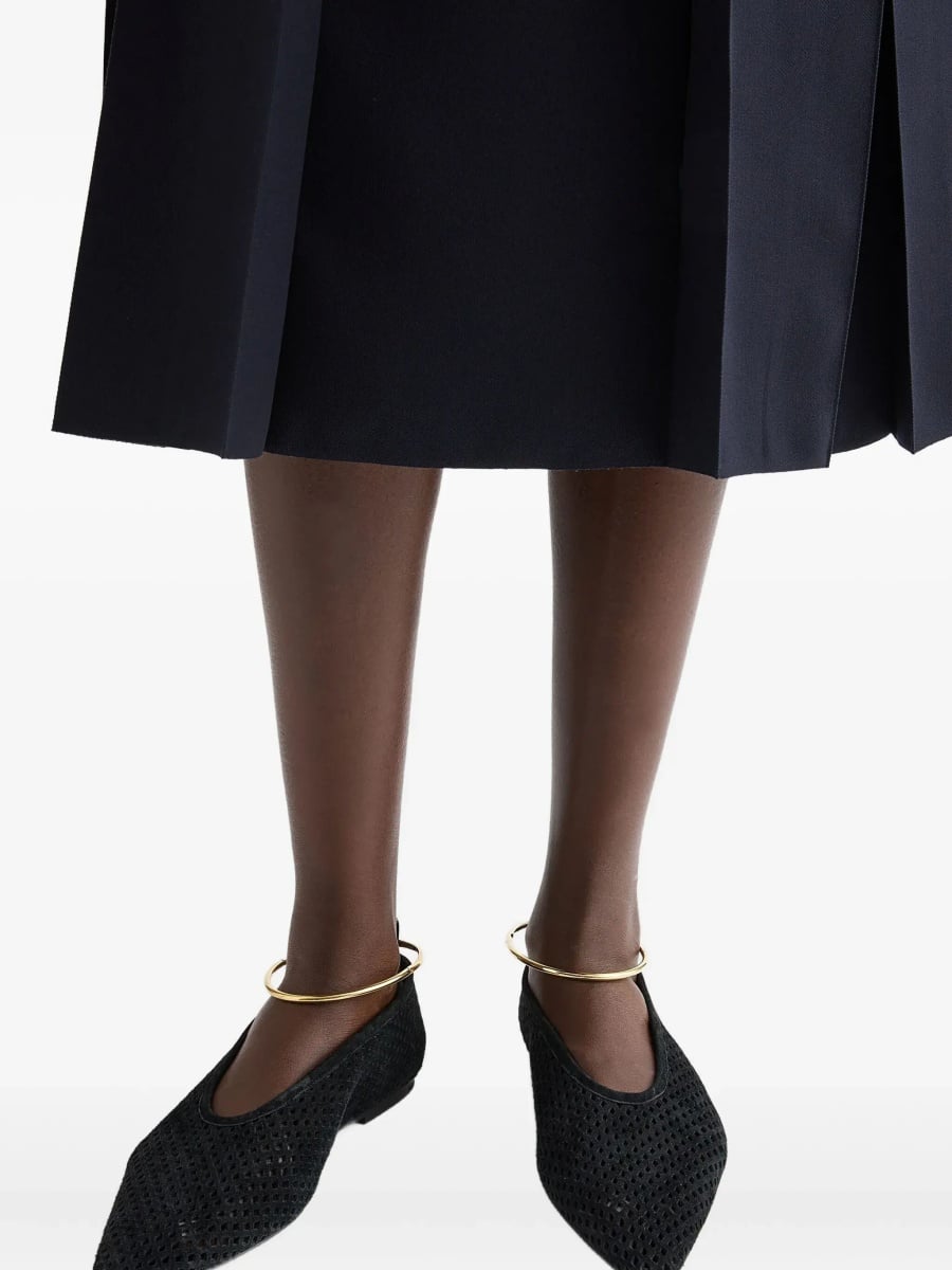 Suede perforated ballet flats - Img 4