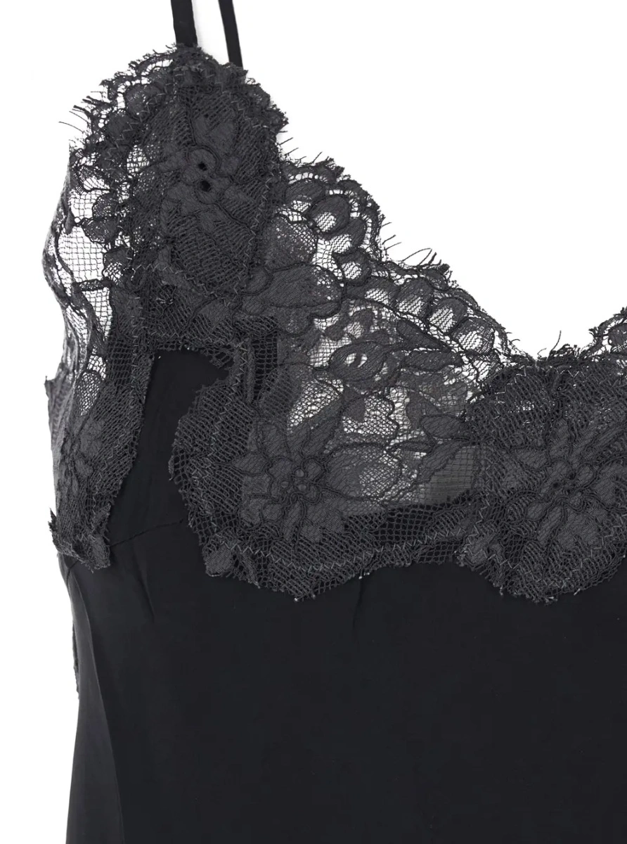 Top GOLD HAWK negru din satin - Img 3