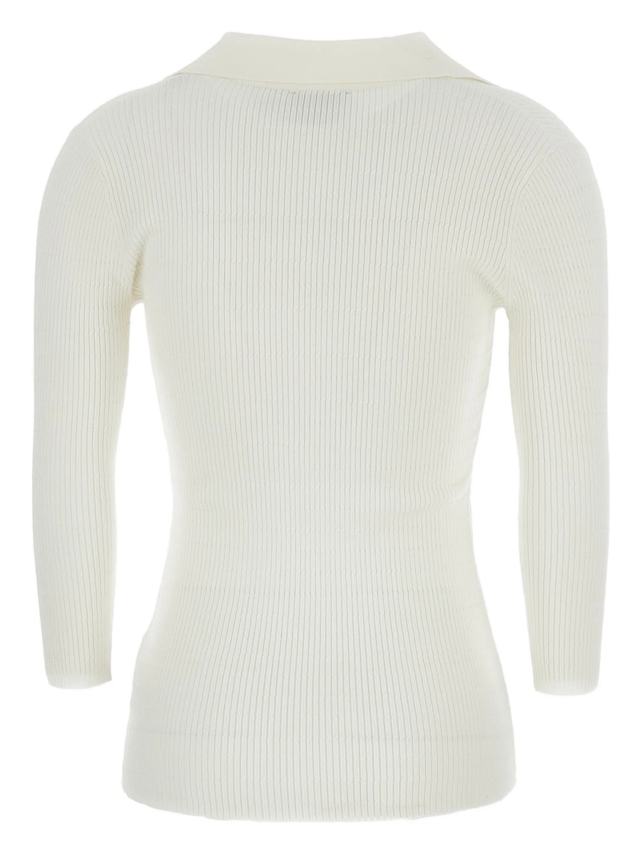 Top tricotat Elisabetta Franchi alb - Img 2