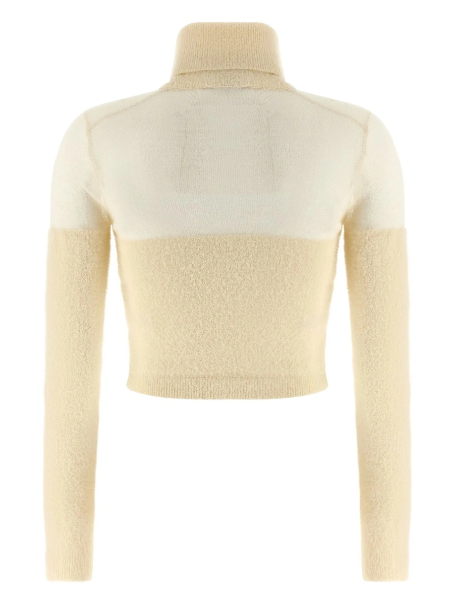 Top tricotat Elisabetta Franchi neutru - Img 2