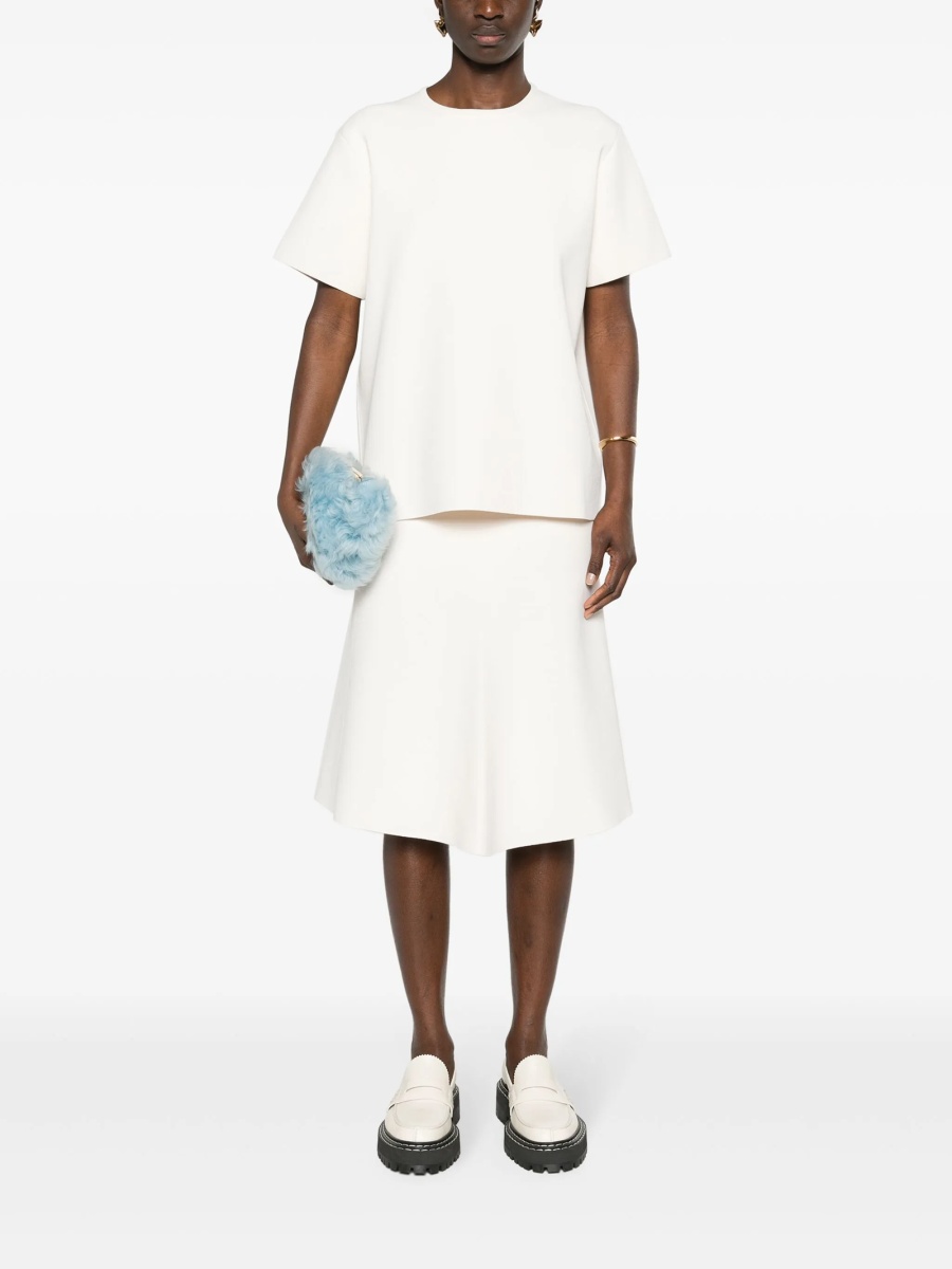 Top tricotat Jil Sander alb - Img 2
