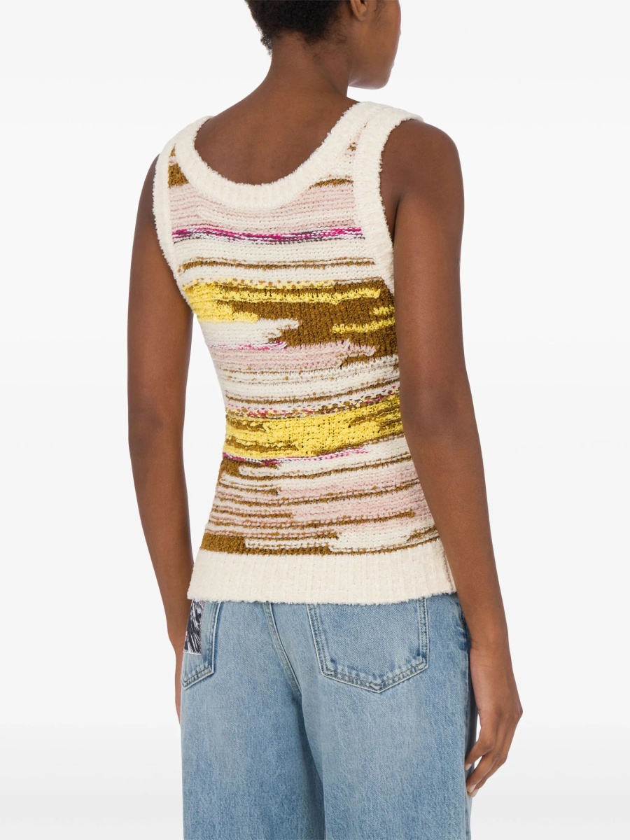 Top tricotat MOSCHINO JEANS alb - Img 3