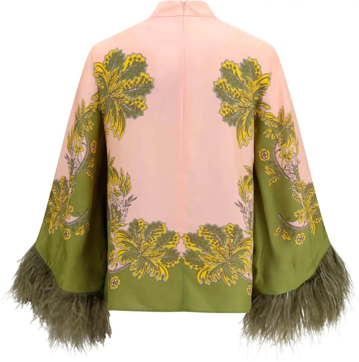 Topuri silk Top with ostrich feathers - Img 2