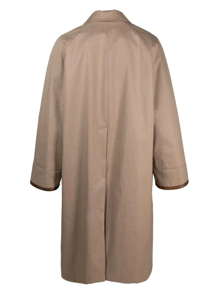 Trenci Fendi neutru din piele si cocos - Img 2