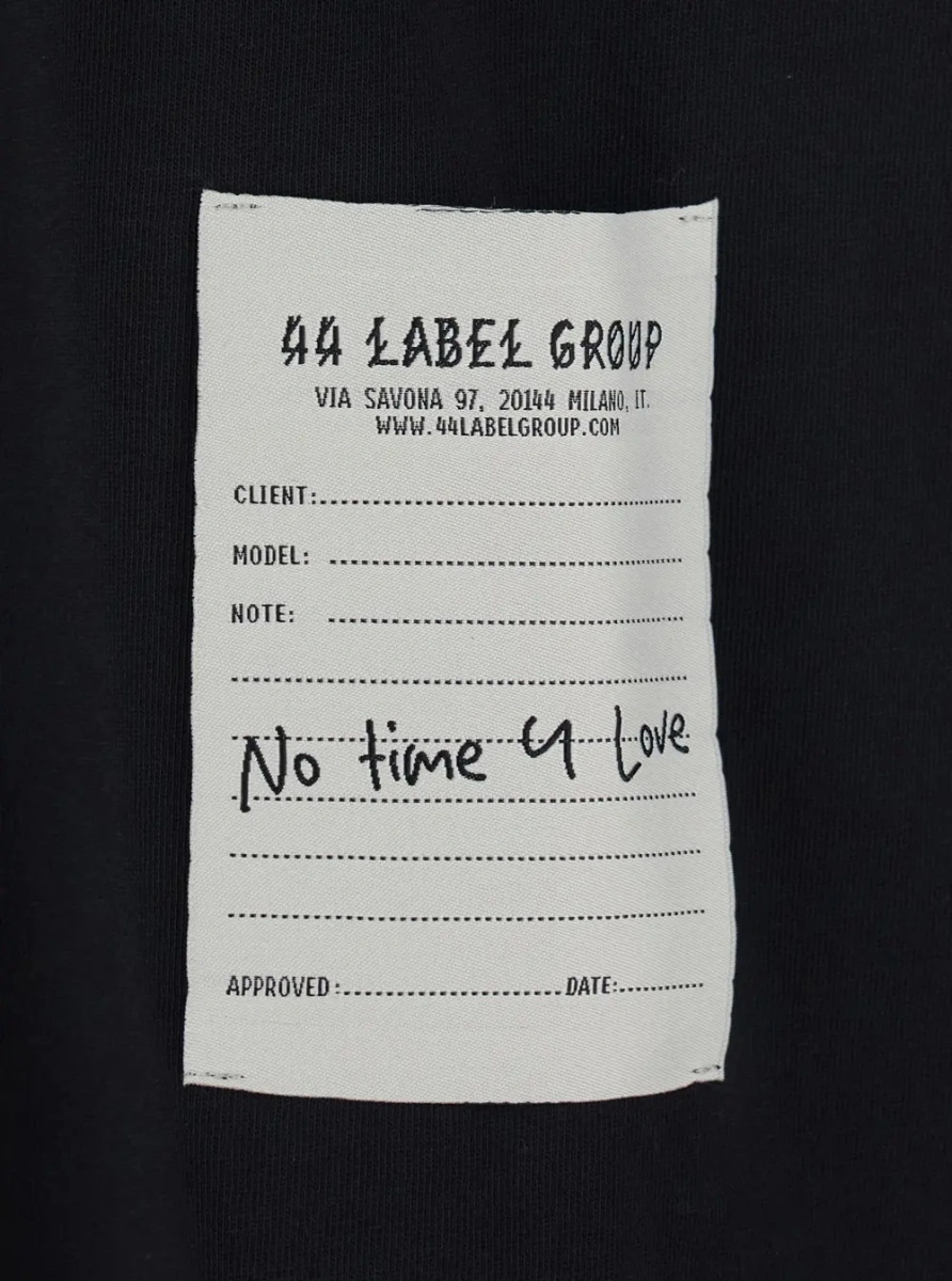 Tricou 44 LABEL GROUP negru din bumbac - Img 3