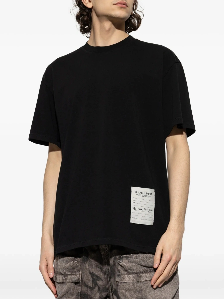 Tricou 44 LABEL GROUP negru din bumbac - Img 5