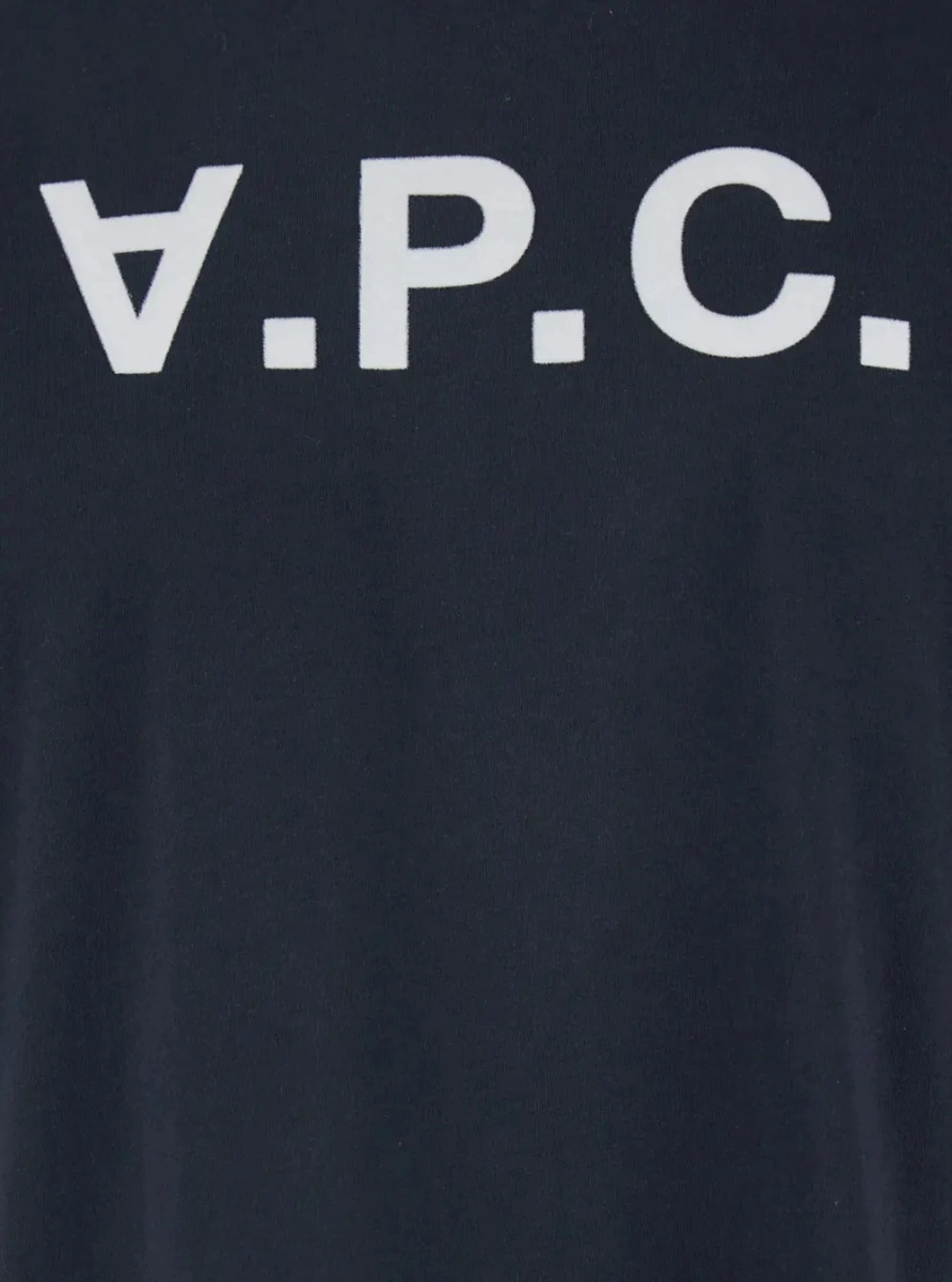 Tricou A.P.C. albastru din bumbac - Img 3