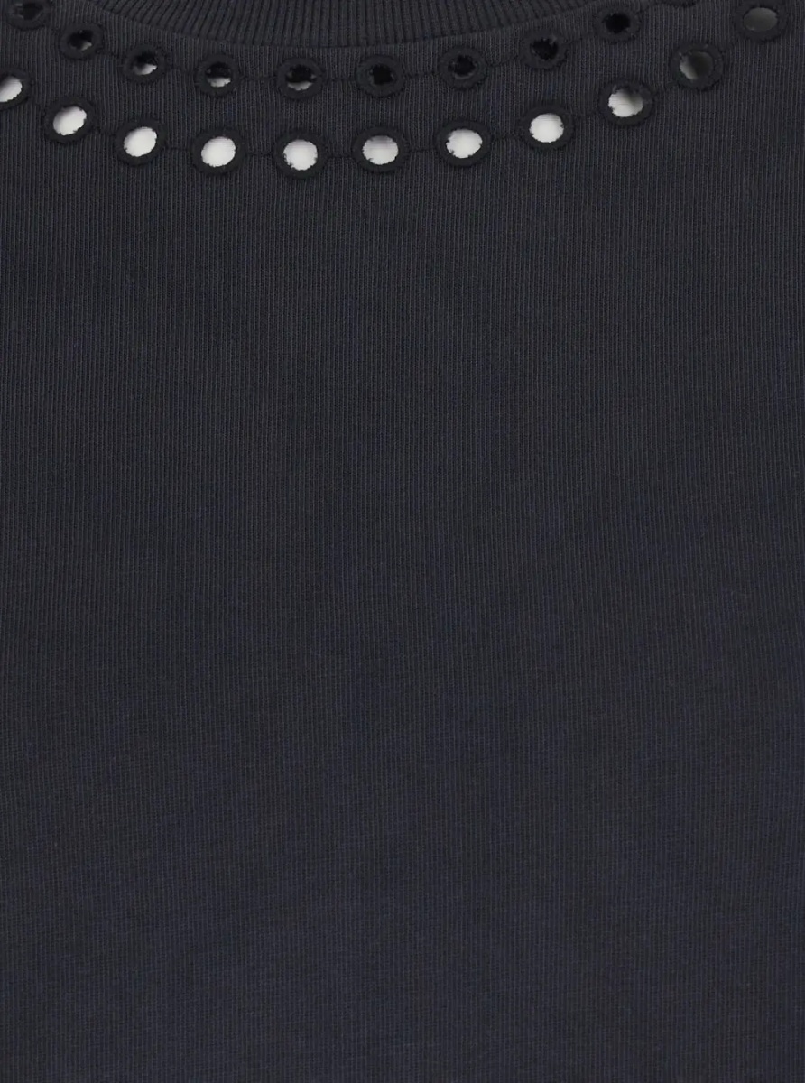 Tricou Black T-Shirt 'Odyle-GC' with Round Neck and Short Sleeves in Cotton for Women - Img 3