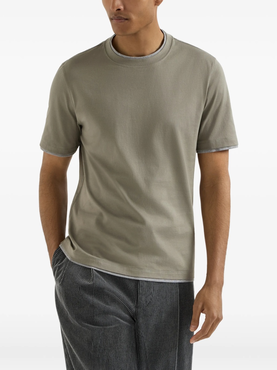 Tricou Brunello Cucinelli gri - Img 3