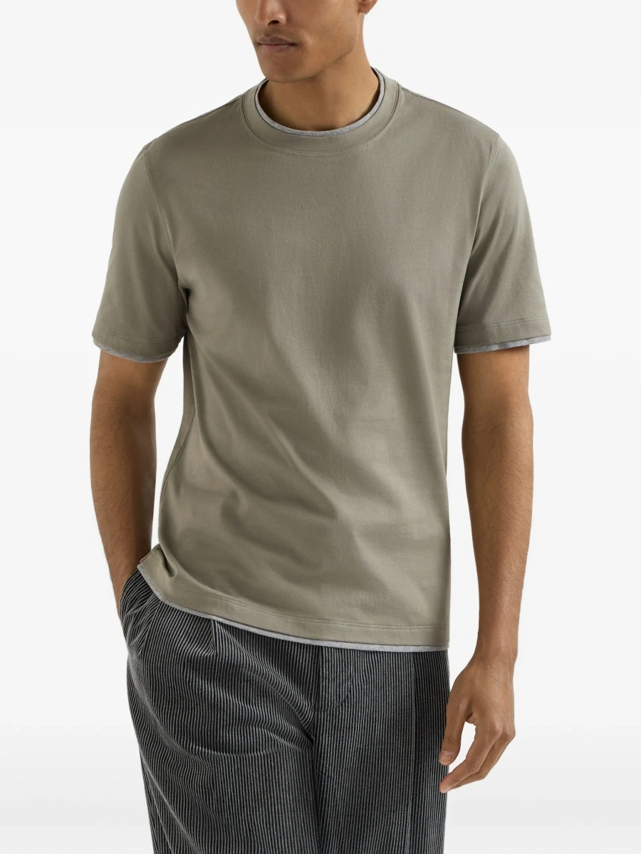 Tricou Brunello Cucinelli gri - Img 3