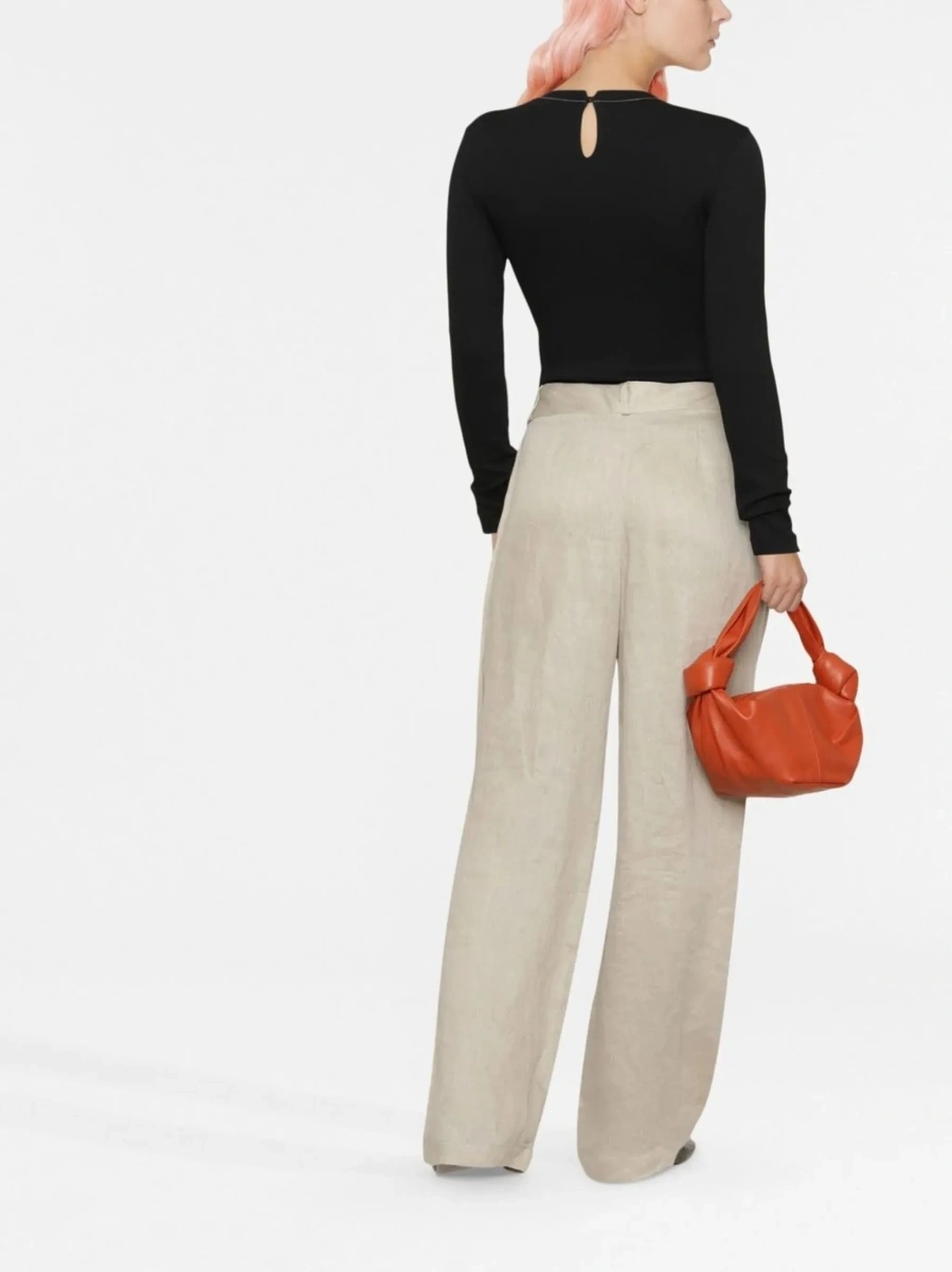 Tricou Brunello Cucinelli negru din bumbac - Img 6