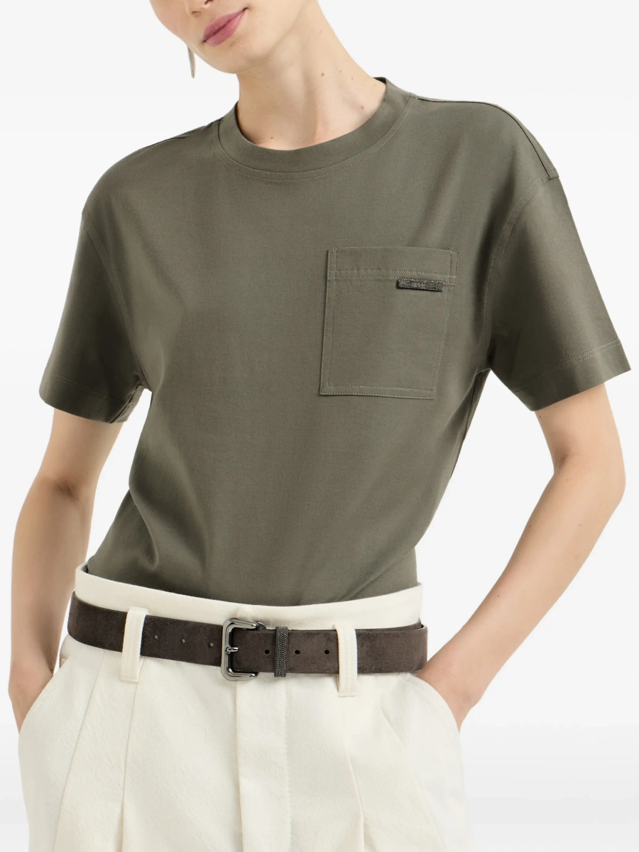 Tricou Brunello Cucinelli verde - Img 3