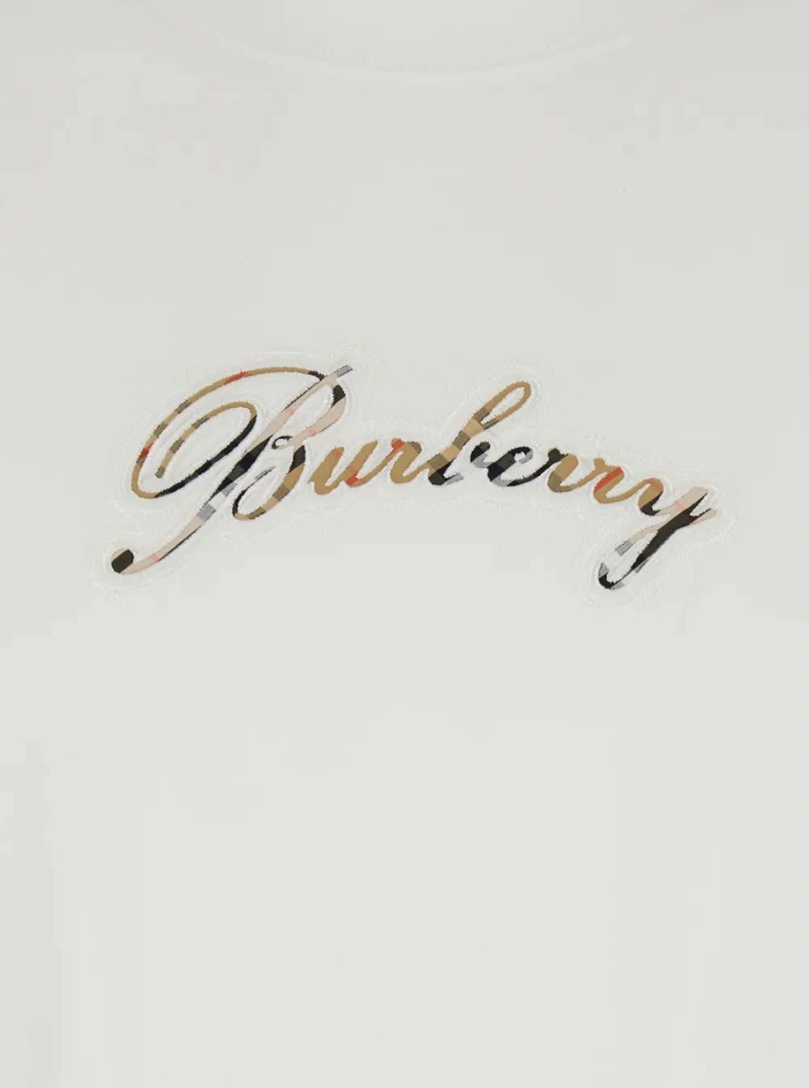 Tricou Burberry alb din bumbac - Img 3