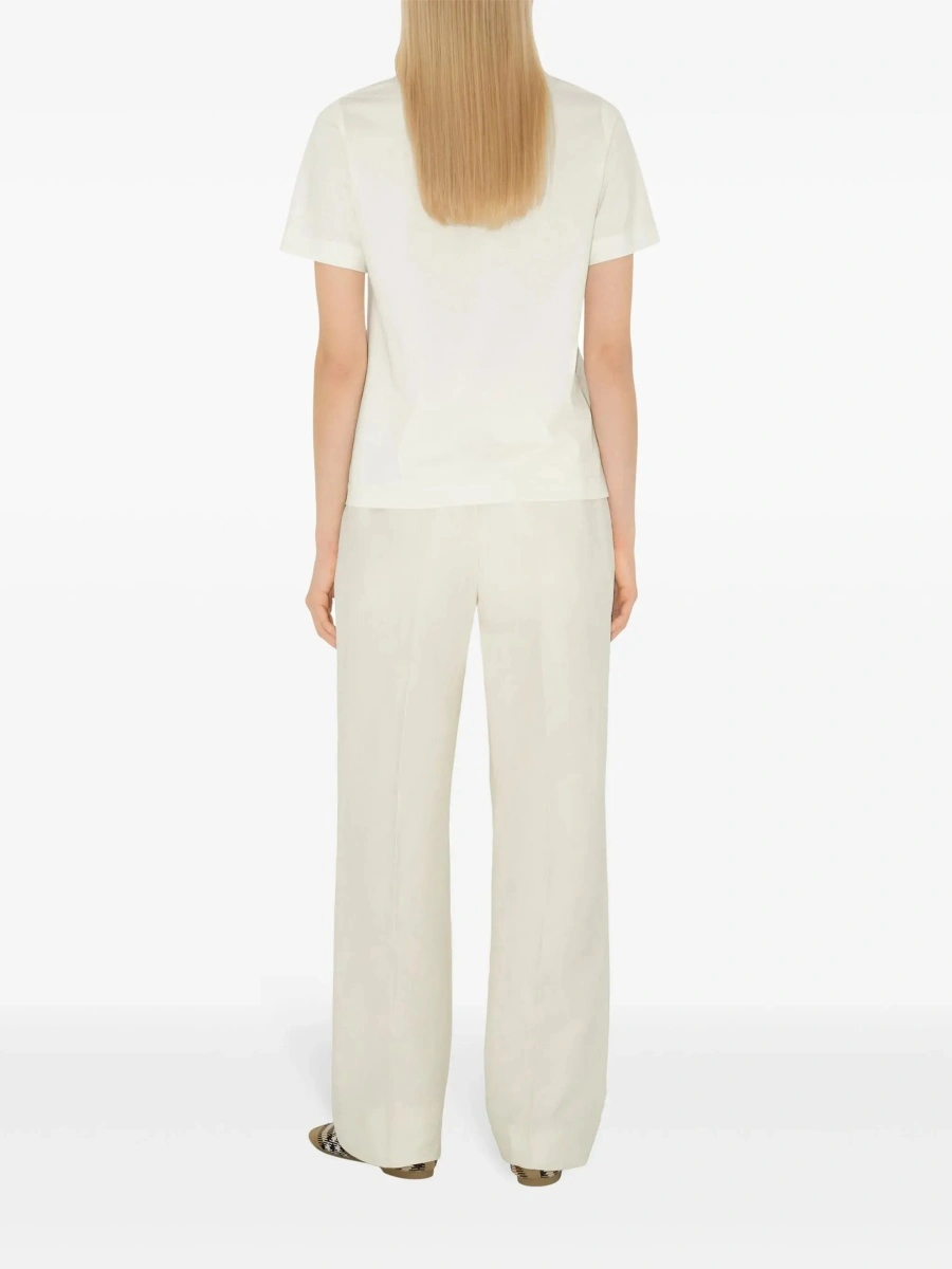 Tricou Burberry alb din bumbac - Img 6
