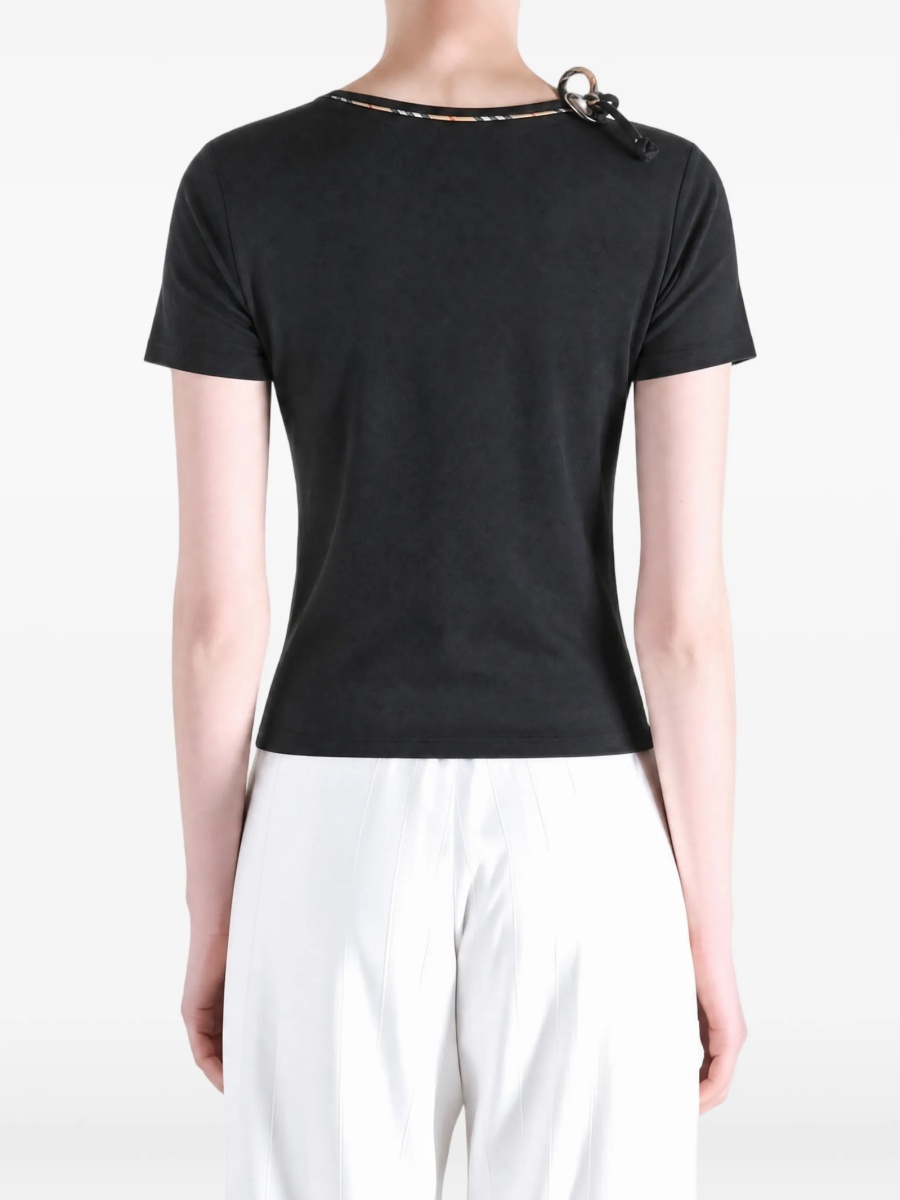 Tricou Burberry negru din bumbac - Img 4