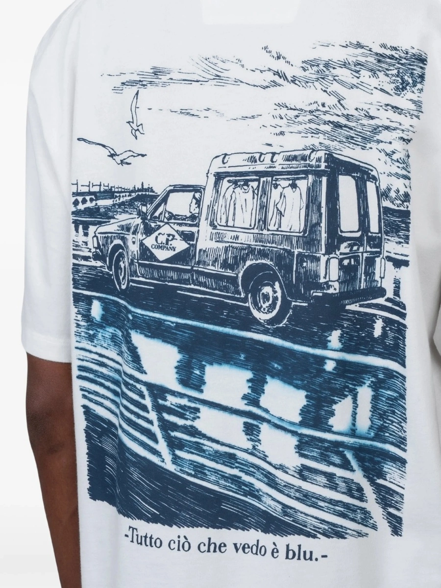 Tricou C.P. Company alb - Img 4