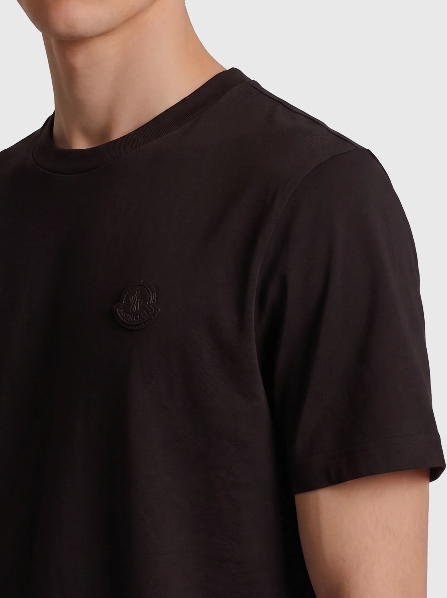 Tricou Cotton T-Shirt With Leather Logo - Img 4