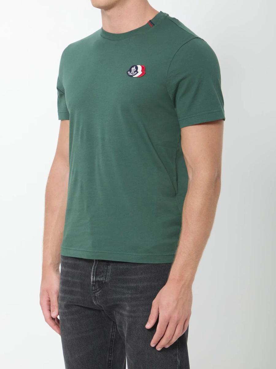 Tricou Cotton T-Shirt With Tricolor Logo - Img 2