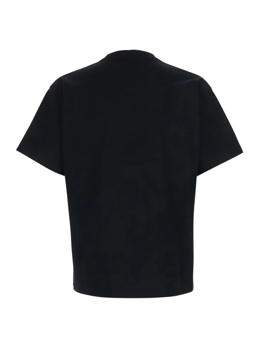 Tricou Crew Neck T-shirt with Triomphe Logo on the Front in Black Cotton for Men - Img 2
