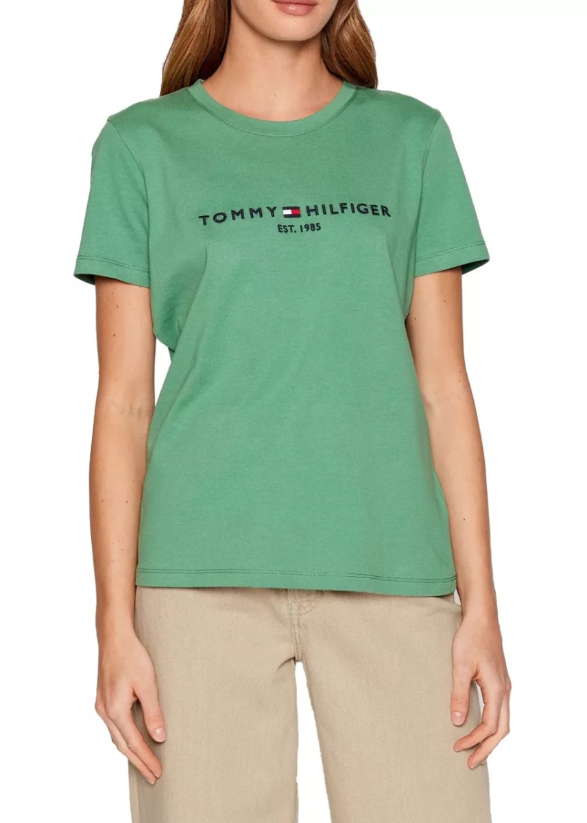 Tricou dama regular, verde - Img 2