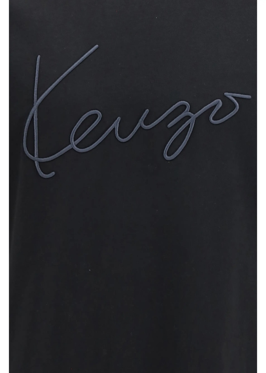 Tricou Embroidered signature cotton T-shirt - Img 3