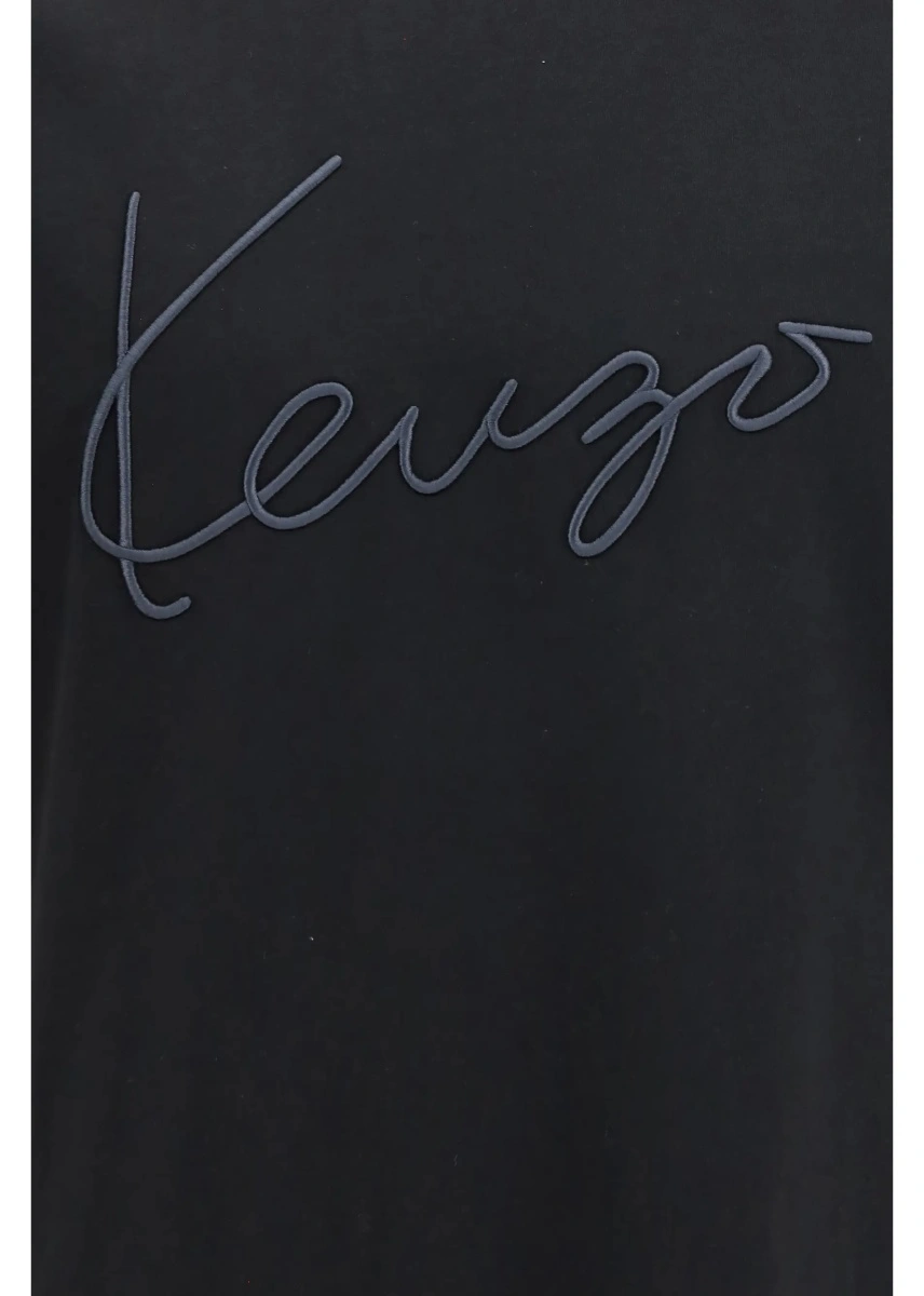Tricou Embroidered signature cotton T-shirt - Img 3