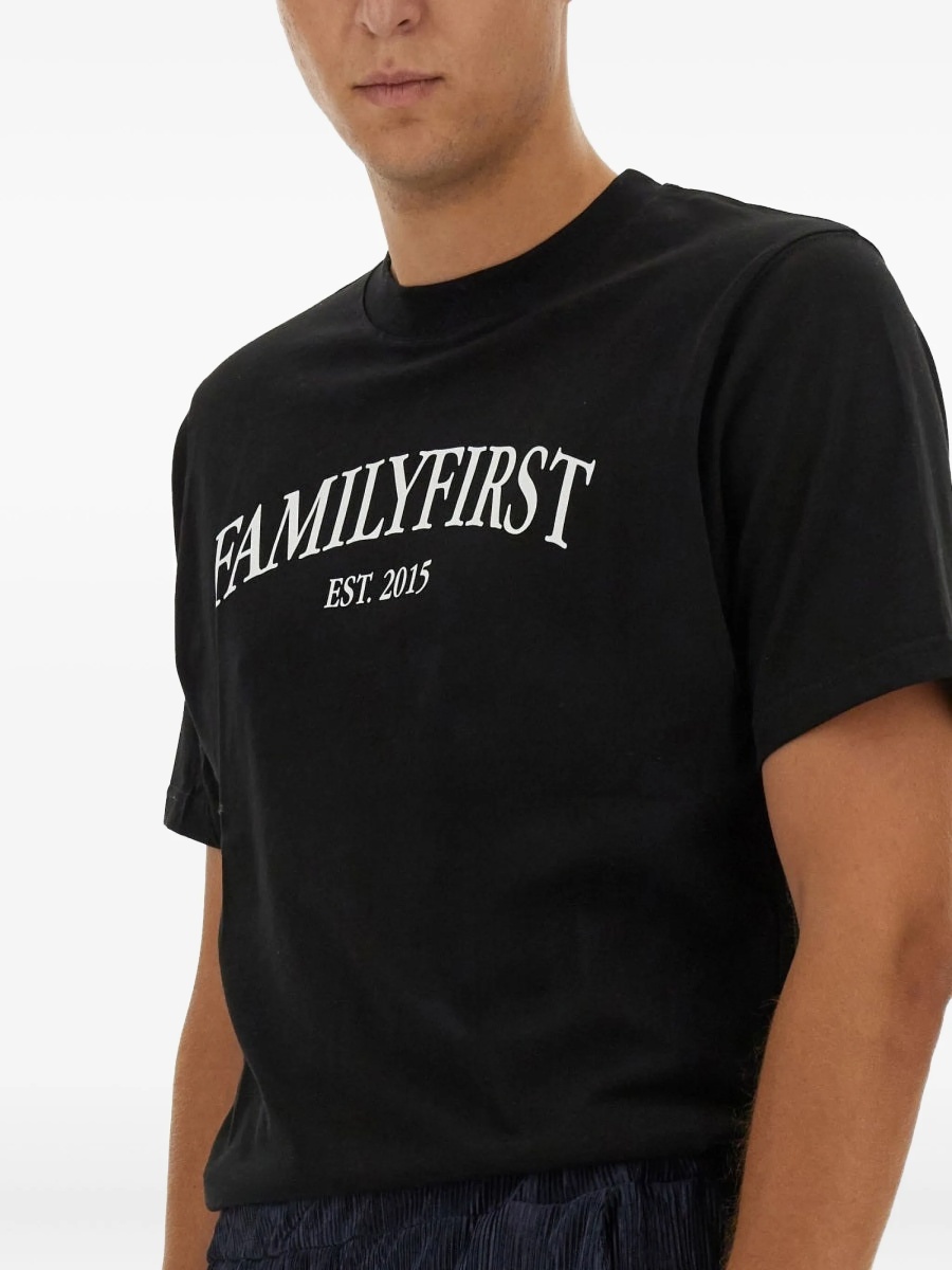 Tricou Family First negru din bumbac - Img 4