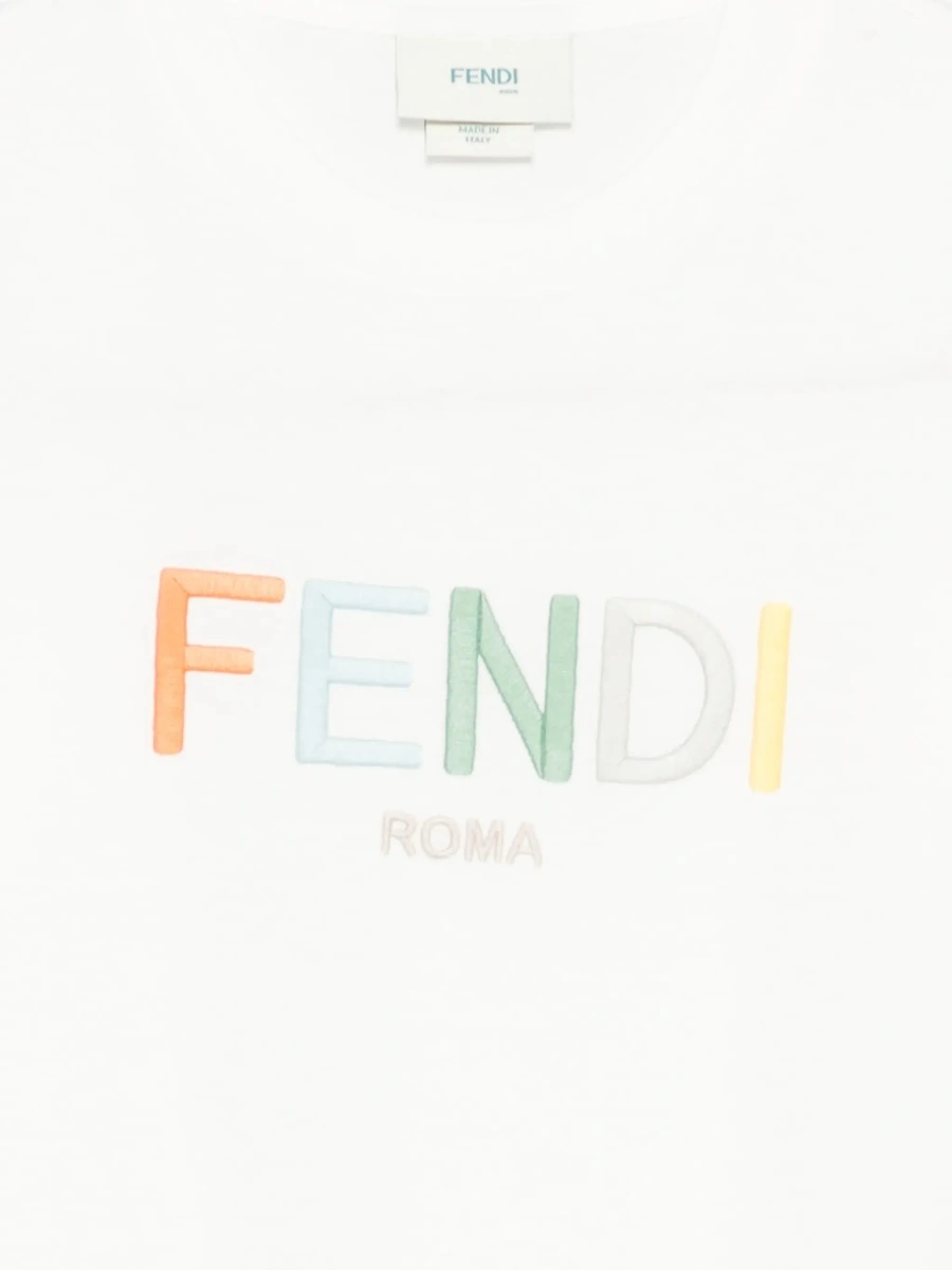 Tricou Fendi alb din bumbac - Img 5
