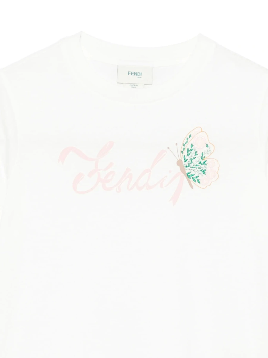 Tricou Fendi alb din bumbac - Img 5
