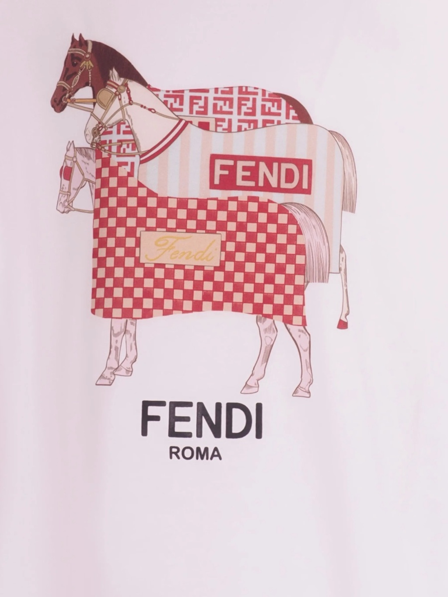 Tricou Fendi alb - Img 3