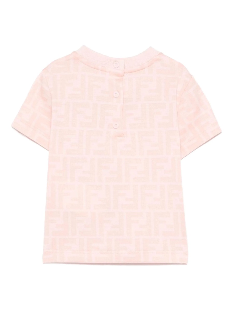 Tricou Fendi roz din bumbac - Img 2
