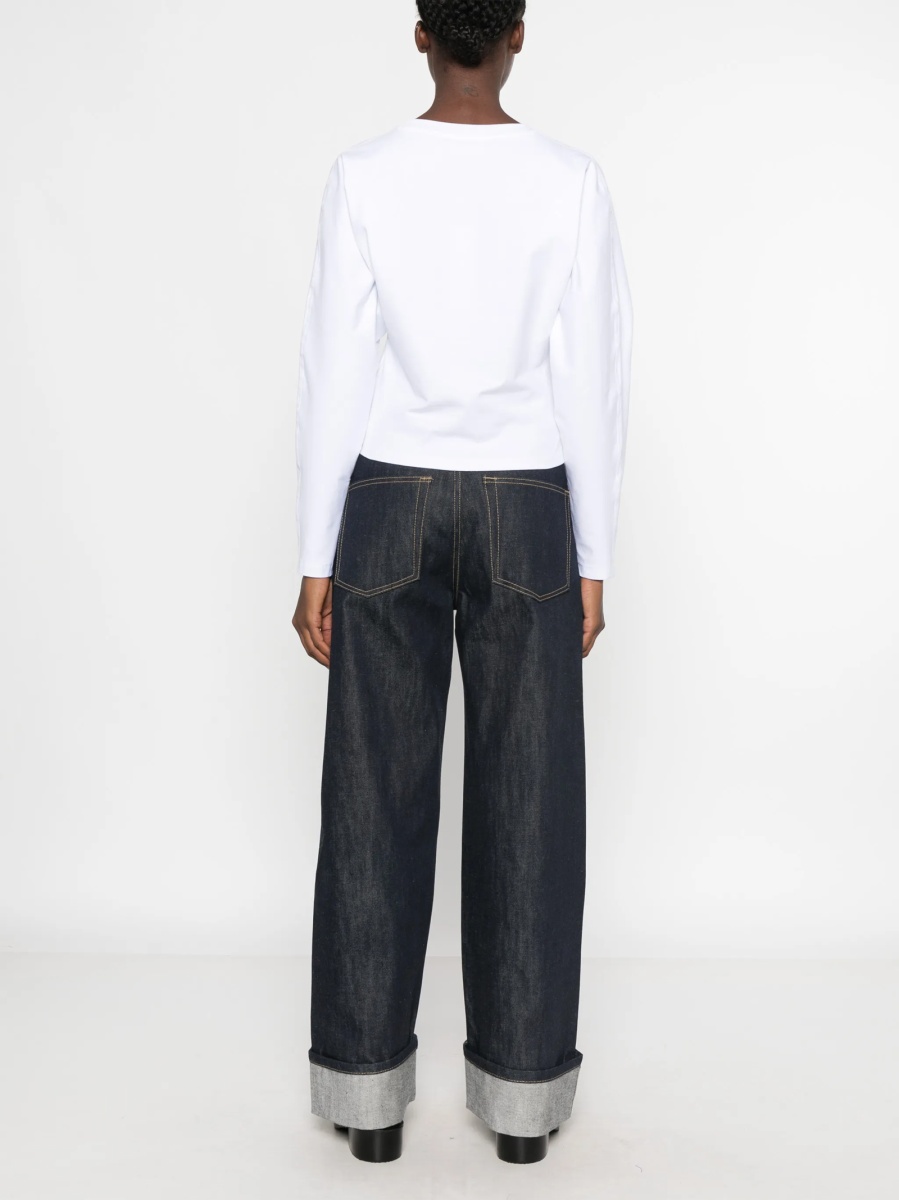Tricou Ganni alb - Img 4