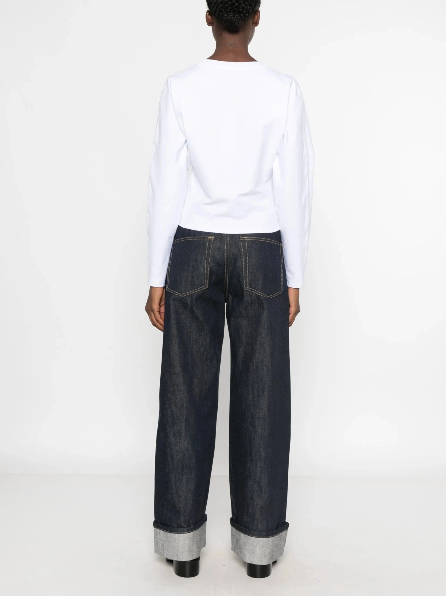 Tricou Ganni alb - Img 4